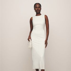 Reformation Maevry Knit Dress - Silver Sparkle, New with Tags